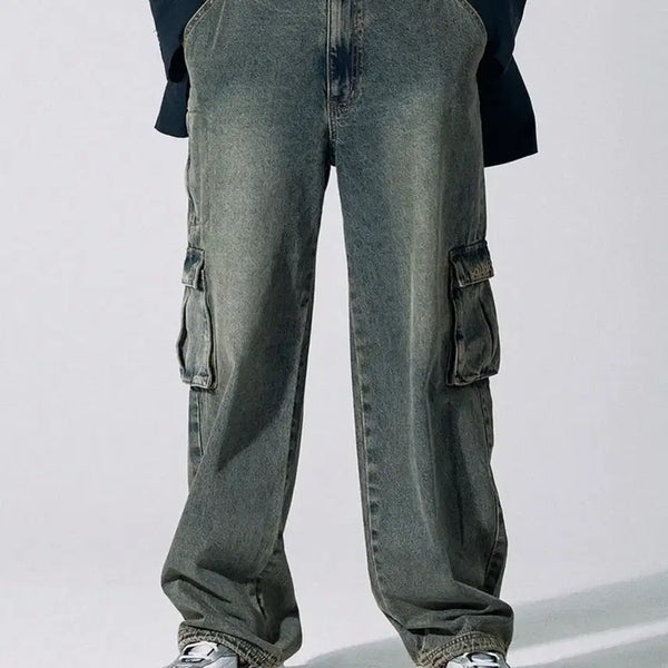 [BUNJANG] Sculptor Acid Cargo Jogger Pants Vintage Tint Green / 스컬프터 에시드 카고 조거팬츠 빈티치 틴트 그린