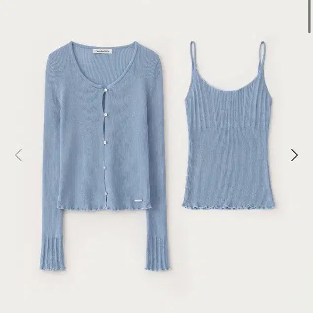 [BUNJANG] Somewhere Butter Once Cardigan Set - Blue / 썸웨어버터 Once Cardigan Set - Blue 원스 가디건 세트 블루