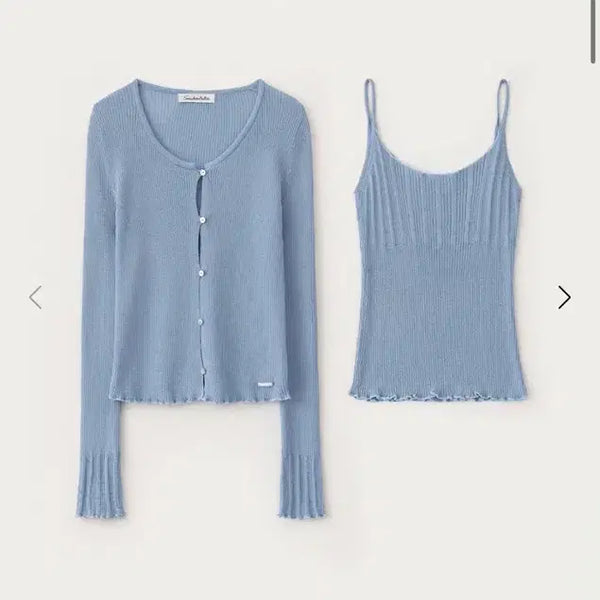 [BUNJANG] Somewhere Butter Once Cardigan Set - Blue / 썸웨어버터 Once Cardigan Set - Blue 원스 가디건 세트 블루