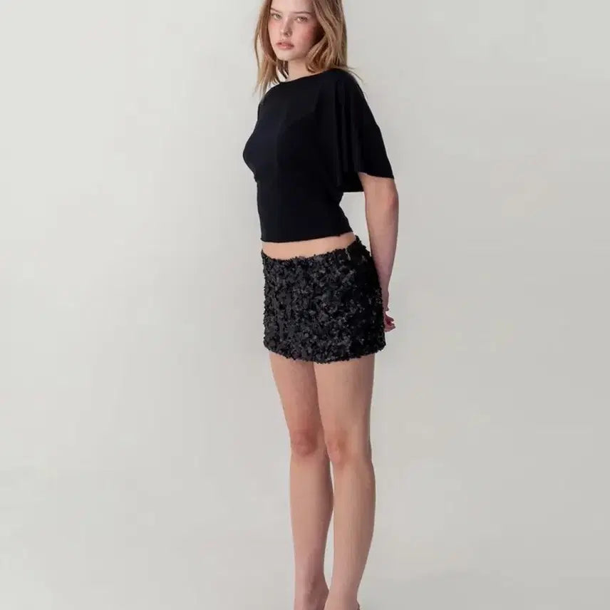 [BUNJANG] Glowny Core Half Tee Black / glowny 글로니 코어 하프 티 블랙