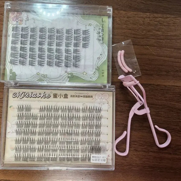 [BUNJANG] False Eyelash Set with Eyelash Curler / 속눈썹 세트 + 뷰러