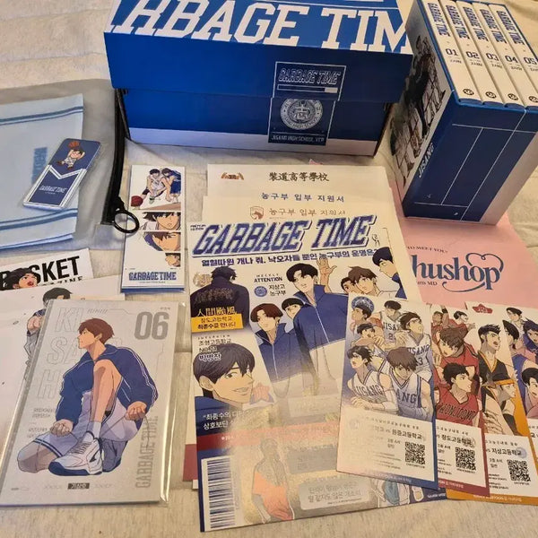[BUNJANG] Garbage Time Vol. 1-5 First Edition Reward Goods Set with LCH Shop Gyeonggi Ticket and Club Support Application / 가비지타임 1~5 초판 리워드 굿즈 세트 (러츄샵 경기티켓, 입부지원서 포함)