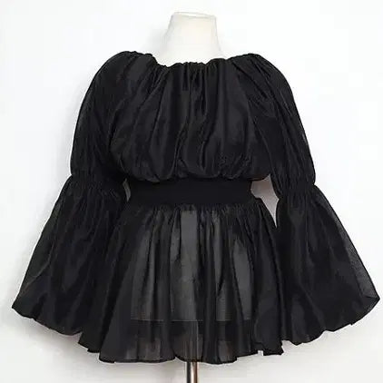 [BUNJANG] S Sheer Blouse / S . 시스루 블라우스