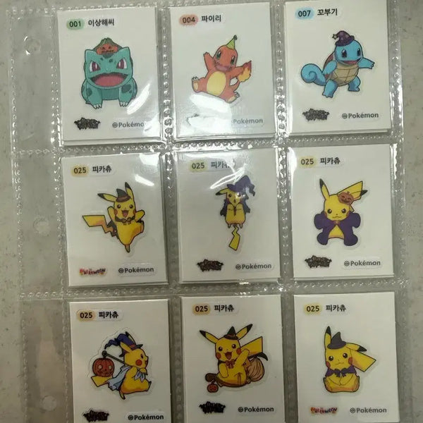 [BUNJANG] Pokemon Stickers Halloween + Winter Series Full Set / 포켓몬 띠부씰 할로윈+윈터 시리즈 전종 판매