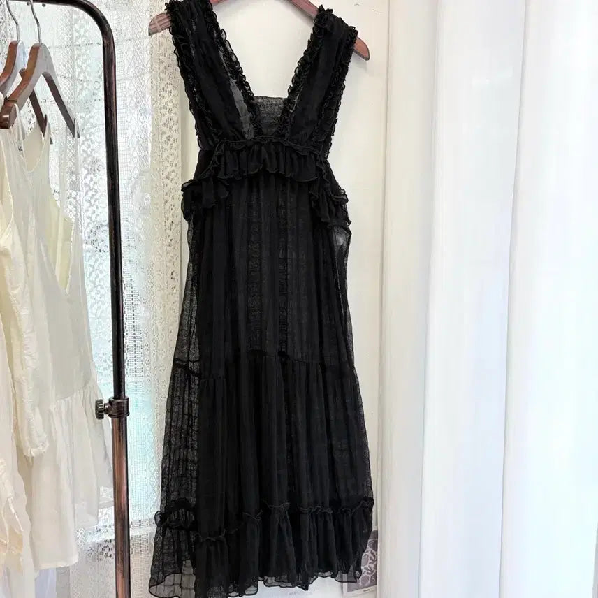 [BUNJANG] Merry Jenny Lace See-through Dress / merry jenny 메리제니 레이스 시스루 원피스 F JPN
