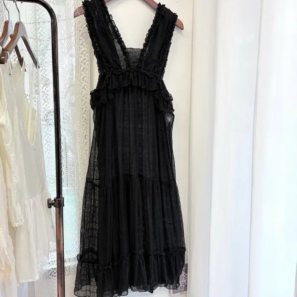 [BUNJANG] Merry Jenny Lace See-through Dress / merry jenny 메리제니 레이스 시스루 원피스 F JPN