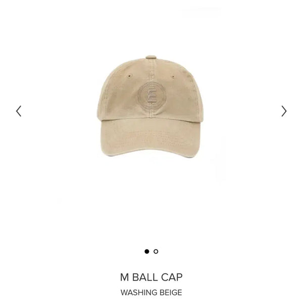 [BUNJANG] Minuit Muse M Washed Beige Ball Cap / 미닛뮤트 엠 볼캡 워싱베이지