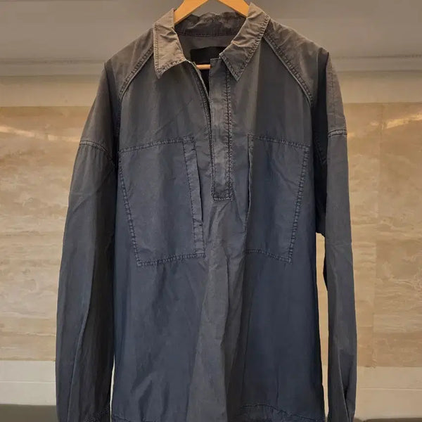 [BUNJANG] Juun.J Garment Dyed Anorak Shirt Grey / [50]준지 가먼트다잉 그레이 아노락 셔츠