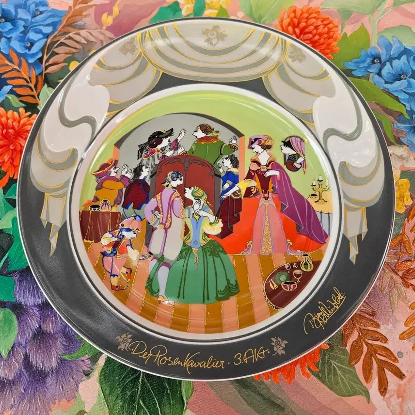 [BUNJANG] Rosenthal Bjørn Wiinblad 'Der Rosenkavalier Act 3' Wall Plate / 독일 로젠탈 비요른 비인브라드 오페라 '장미의 기사, 제 3막' 벽걸이 장식 플레이트.