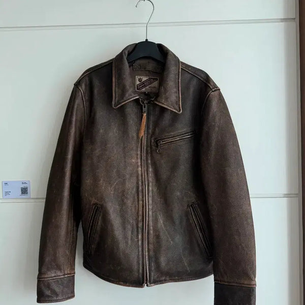 [BUNJANG] 1930s Sports Jacket Cowhide Jacket Size M (95) / 1930 스포츠자켓 뉴스보이맛 소가죽자켓 M사이즈(95)