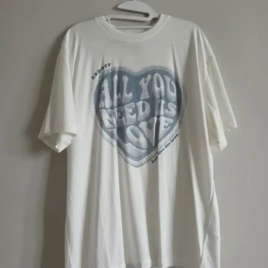 [BUNJANG] AD OFF Heart Logo Short Sleeve T-Shirt (M) / 애드오프 하트 로고 반팔티