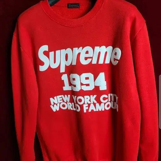 [BUNJANG] Supreme 1994 Famous Sweatshirt Red L / 슈프림1994뉴욕페이머스맨투맨레드.  L