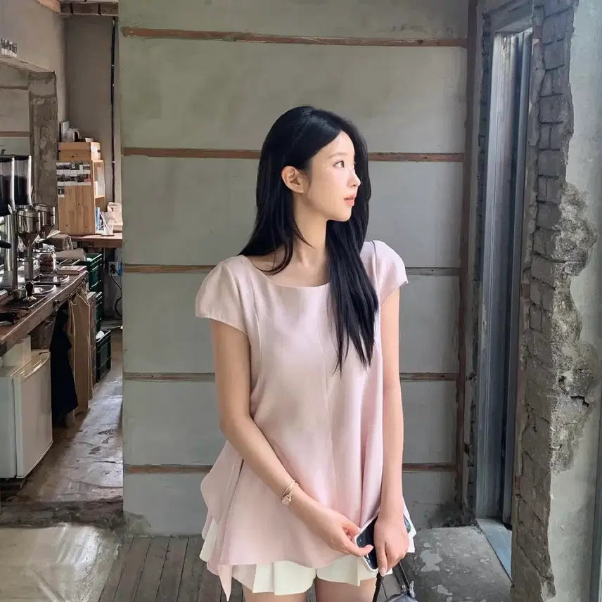 [BUNJANG] Becotton Bov Blouse Pink / 비코튼 becotton 보브 블라우스 핑크 bov blouse pink