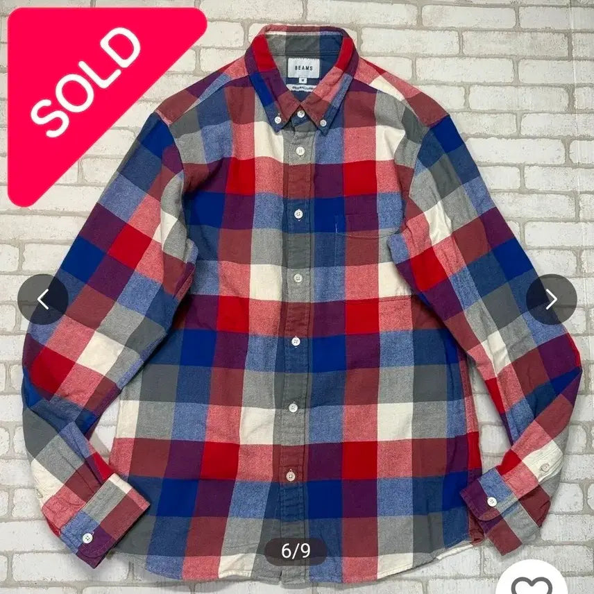 [BUNJANG] BEAMS Checkered Shirt (XL/L) / 구매글_빔즈 체크 남방 셔츠(XL)