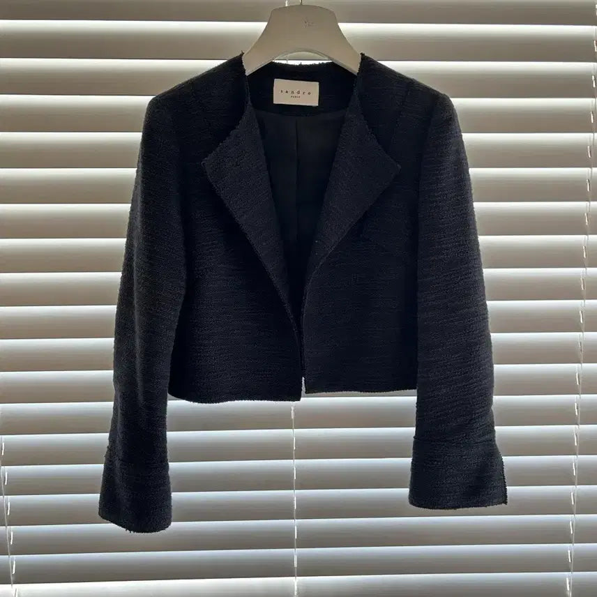 [BUNJANG] Sandro Black Tweed Jacket / 산드로 블랙 트위드 자켓