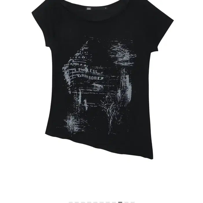 [BUNJANG] Bohemian Seoul Funky Scoop Neck Tee Conch Black / 보헤미안서울 보헴서 FUNKY SCOOP NECK TEE CONCH, BLACK