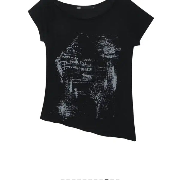 [BUNJANG] Bohemian Seoul Funky Scoop Neck Tee Conch Black / 보헤미안서울 보헴서 FUNKY SCOOP NECK TEE CONCH, BLACK