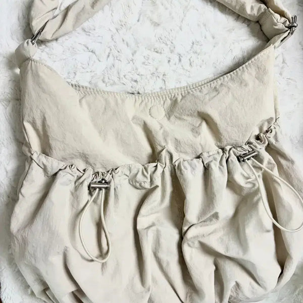[BUNJANG] Nylon Shirring Crossbody Bag / 나일론 셔링 크로스백
