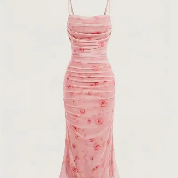[BUNJANG] Pink Vacation One-Piece Dress (Size 66-77) / 바캉스원피스 66-77