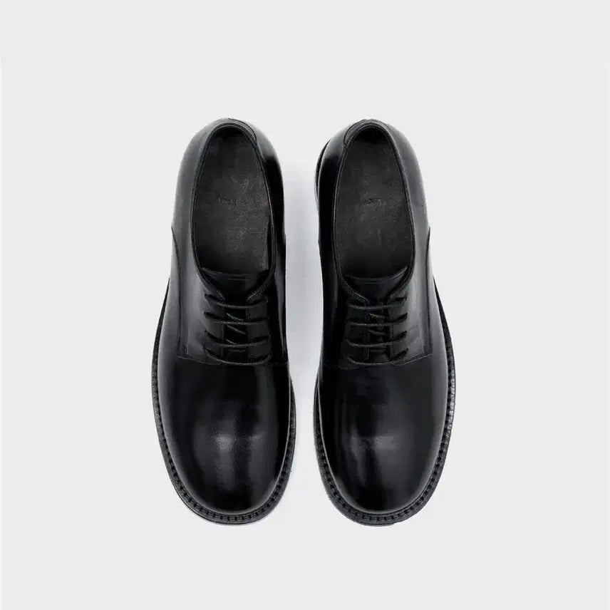 [BUNJANG] KINCH 818 Non-Shower Black Leather Derby Shoes / 킨치 818 논샤워 블랙 레더 더비슈즈