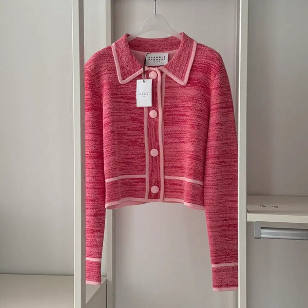 [BUNJANG] Claudie Pierlot Pink Knit Cardigan CFPCA00368 / [새제품] 끌로디피에로 핑크 니트 가디건 CFPCA00368
