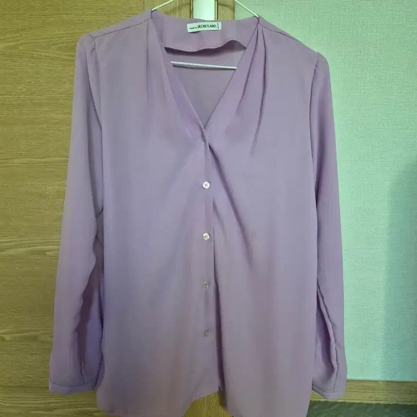 [BUNJANG] SECRET LABEL Lavender Blouse - Free Size (Recommended for 55 Size) / SECRET LABEL 라벤더색 블라우스 프리