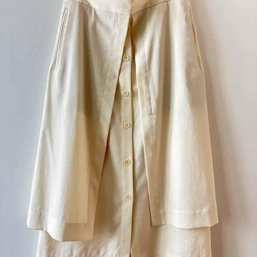 [BUNJANG] Lemaire Double Layered Cotton Skirt Beige Size 34 / 르메르 더블레이어드 코튼스커트 34
