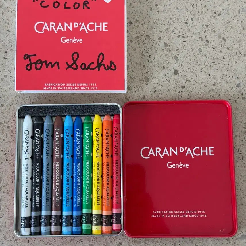 [BUNJANG] Caran d'Ache Tom Sachs Edition Neocolor II Aquarelle Crayon Set (10 Colors) / 까렌다쉬 톰삭스 에디션 네오컬러2 수성크레용 10색