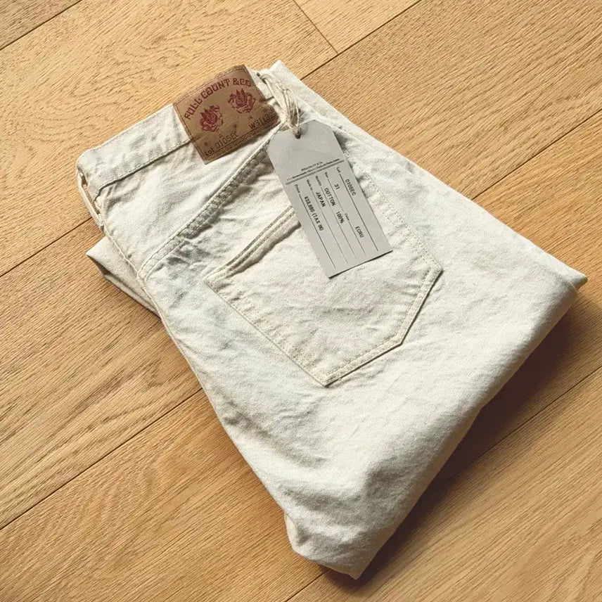 [BUNJANG] Fullcount 0105 EC One Wash Ecru Jeans / 풀카운트 0105 EC 새제품(에크루 컬러 31사이즈)
