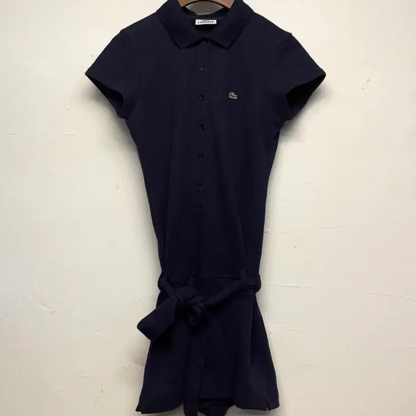 [BUNJANG] Lacoste Women's Belted Navy Jumpsuit / 라코스테 (우먼) 벨티드 네이비 점프 슈트