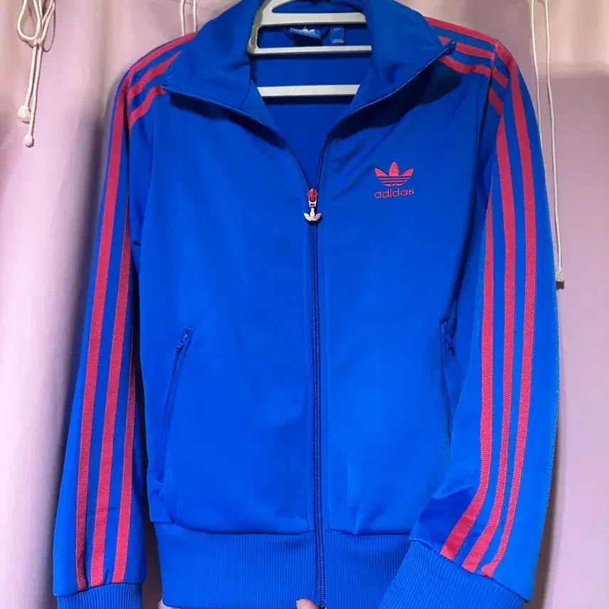 [BUNJANG] Adidas Firebird Track Top Zip-Up / 아디다스 져지 아디다스 파이어버드 블루 핑크 트랙탑 집업 왕불꽃