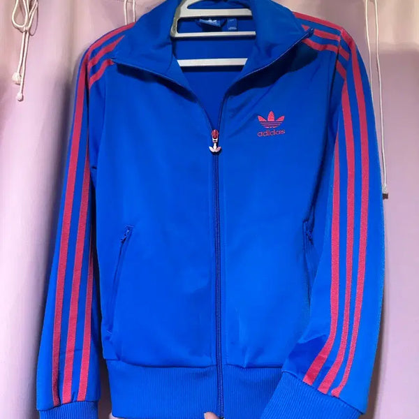 [BUNJANG] Adidas Firebird Track Top Zip-Up / 아디다스 져지 아디다스 파이어버드 블루 핑크 트랙탑 집업 왕불꽃