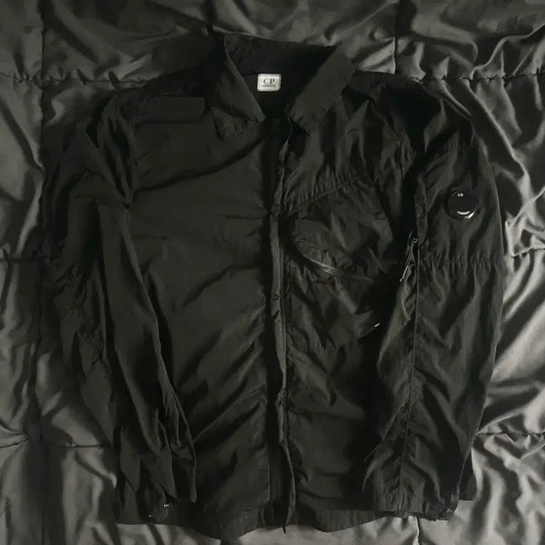 [BUNJANG] CP Company Nylon Shirt Windbreaker Jacket Black M / CP컴퍼니 나일론 셔츠 바람막이 자켓 블랙 M