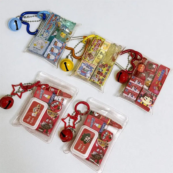 [BUNJANG] Clear Gacha Pouch Keyring for Bag Decoration / [덤맛집] 투명 가챠 파우치 키링 가방 꾸미기 백꾸 (가챠 포함)