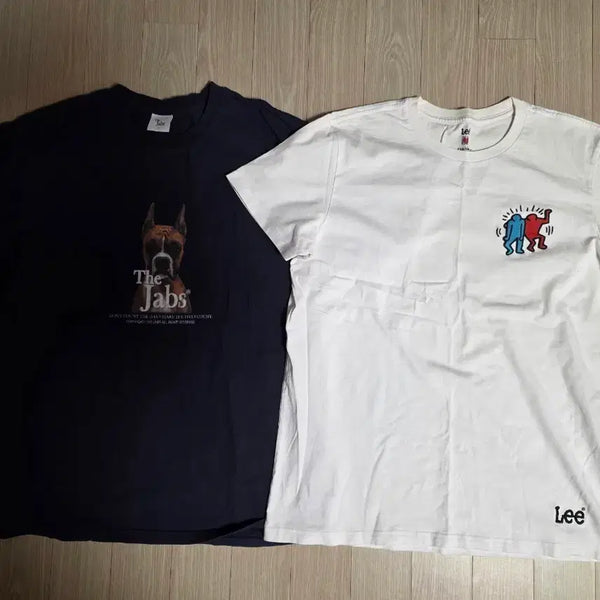 [BUNJANG] The Jabbes x Keith Haring Men's Short Sleeve T-Shirt (2-Pack) / 2개 남자 L - Lee X 키스해링 더잽스  남성 반팔티셔츠