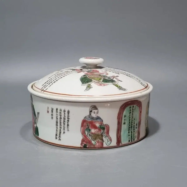 [BUNJANG] Qing Dynasty Kangxi Period Celadon Porcelain Vase / 대청강희년제 분채 무쌍보 개관. 지름 23 높이 14