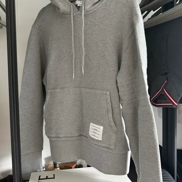 [BUNJANG] Thom Browne Grey Waffle Texture Hoodie Size 3 / 톰브라운 후드 3사이즈