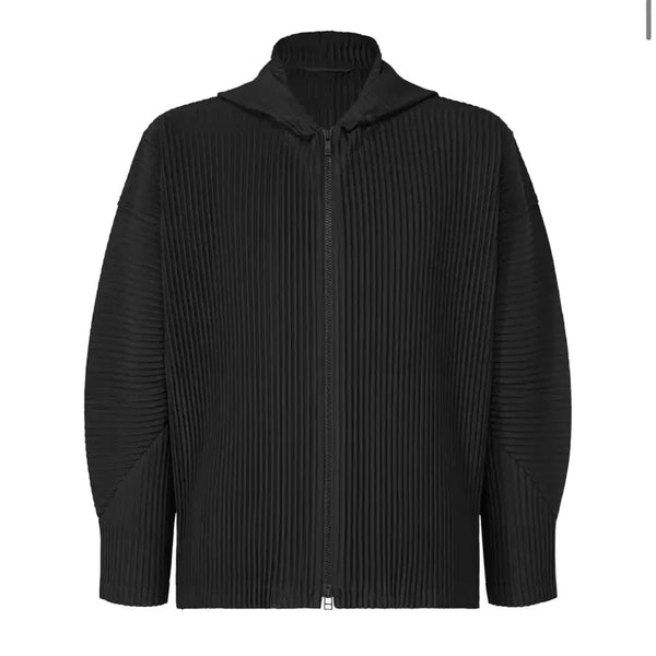 [BUNJANG] Homme Plissé Issey Miyake Pleated Zip-Up Hoodie Black Size 3 / 옴므플리세 후드 집업 블랙 3사이즈