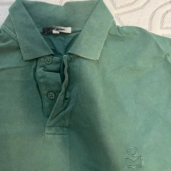 [BUNJANG] Isabel Marant Short Sleeve Polo T-Shirt Mint Logo Embroidery / 이자벨 마랑 티셔츠
