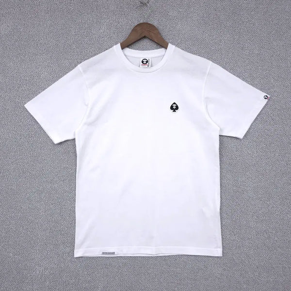 [BUNJANG] A Bathing Ape 25SS Men's Emblem Patch Solid White T-Shirt / 에이프 [베이프] 나우 25SS 남성 엠블럼패치 솔리드 화이트 반팔 티셔츠 95