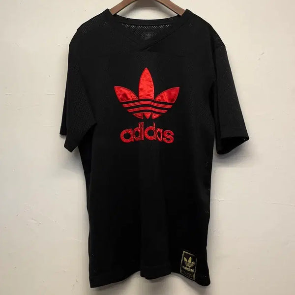 [BUNJANG] Adidas Big Trefoil Mesh Rugby Short Sleeve T-Shirt / 아디다스 빅 트레포일 메쉬 럭비 반팔 티셔츠