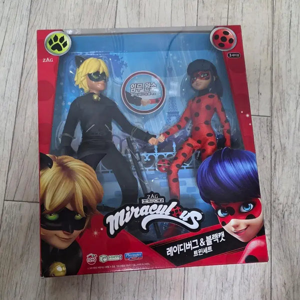 [BUNJANG] Ladybug & Black Cat Plush Toy Figure / 8월초까지판매/오늘만)레이디버그 블랙캣 인형 피규어