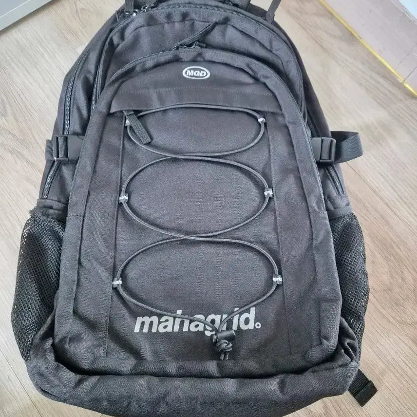 [BUNJANG] Mahagrid Black String Backpack / 마하그리드 블랙 스트링 백팩