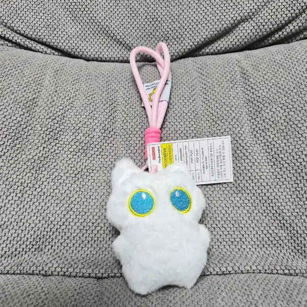 [BUNJANG] White Cat Plush Keychain / 화이트고양이 인형키링