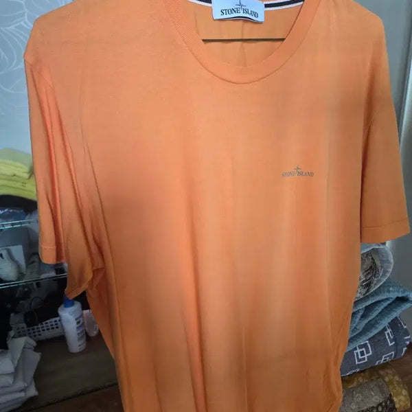[BUNJANG] Stone Island Short Sleeve T-Shirt Orange / 스톤아일랜드 반팔 티셔츠 오렌지