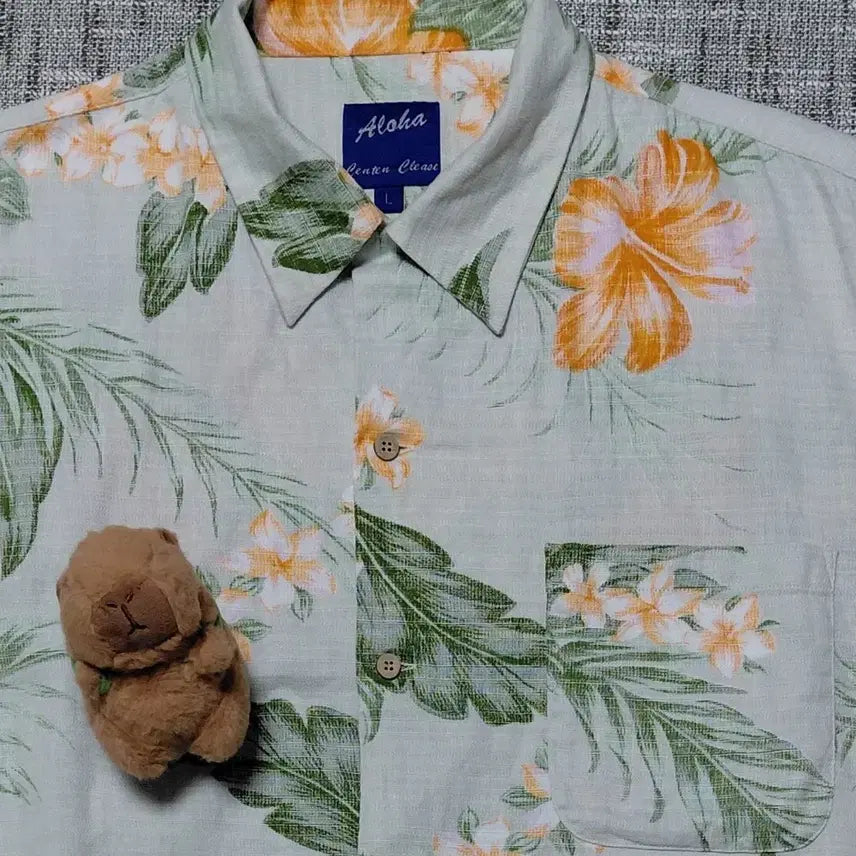 [BUNJANG] Aloha Centen Clease 100% Cotton Floral Hawaiian Shirt / [L] Aloha Centen Clease 코튼 100% 플로럴 하와이안 셔츠