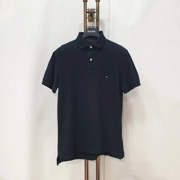 [BUNJANG] Tommy Hilfiger Cotton Pique Polo Short Sleeve T-Shirt (M) / (JJ30821)타미힐피거 코튼 PK 피케 카라넥 반팔 티셔츠 M