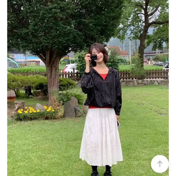 [BUNJANG] Cotton Tiered Long Skirt / 코튼 캉캉 롱 스커트
