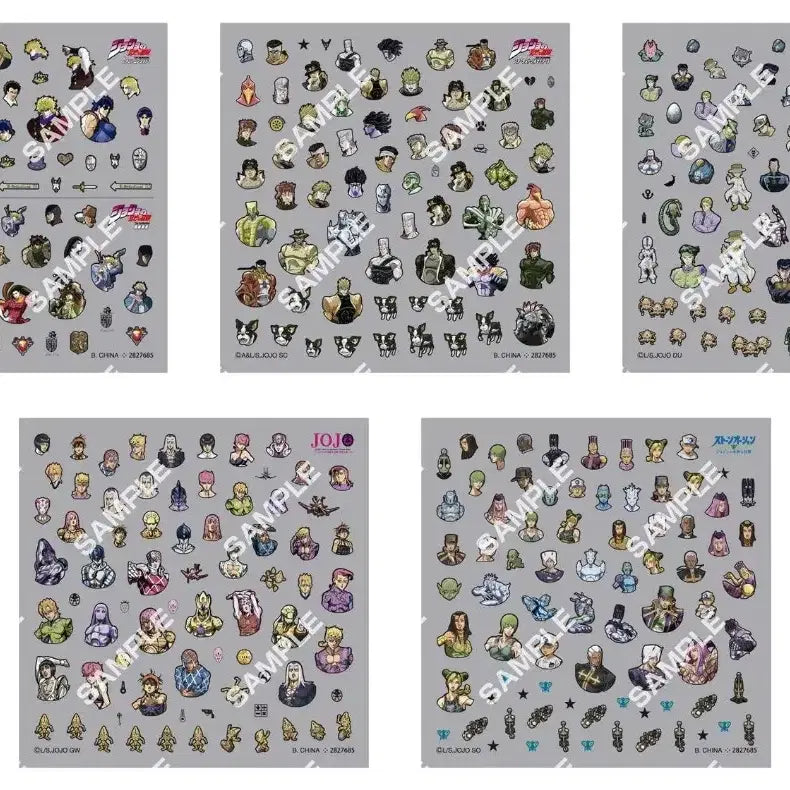 [BUNJANG] JoJo's Bizarre Adventure Nail Stickers / 죠죠 네일스티커 공구
