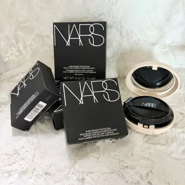 [BUNJANG] NARS Pure Radiant Protection Aqua Glow Cushion Foundation SPF 50/PA++++ 21 (Refill x2, Case x2) - Sealed / [미개봉] 나스 퓨어 래디언트 프로텍션 아쿠아 글로우 쿠션 파운데이션 21호 (리필 2개 케이스 2개)
